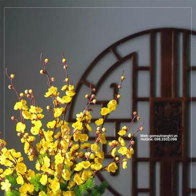 BÌNH HOA DÁNG GIỎ DÂU TAI HƯU